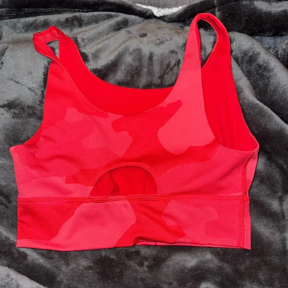 American Eagle Outfitters Red Camouflage Sports Bra